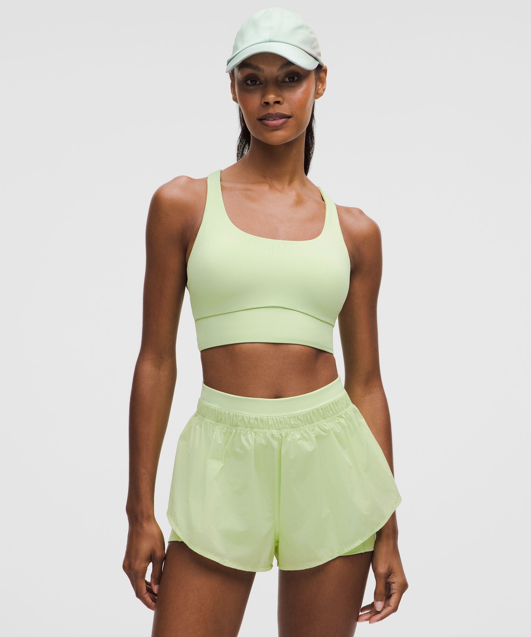 Lululemon lululemon Energy Longline Bra Medium Support, B-D Cups *Evolve Lemongrass