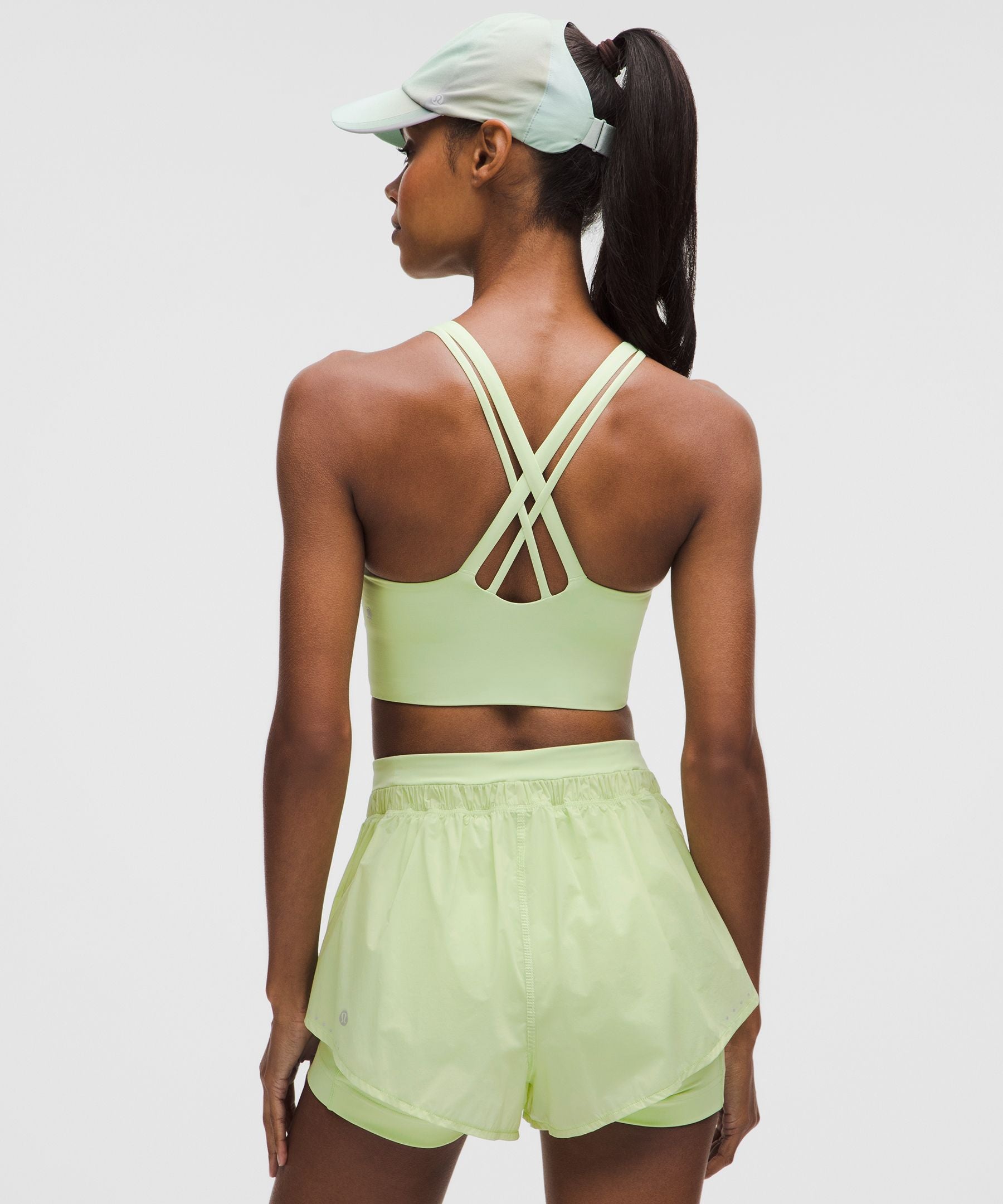 Lululemon lululemon Energy Longline Bra Medium Support, B-D Cups *Evolve Lemongrass