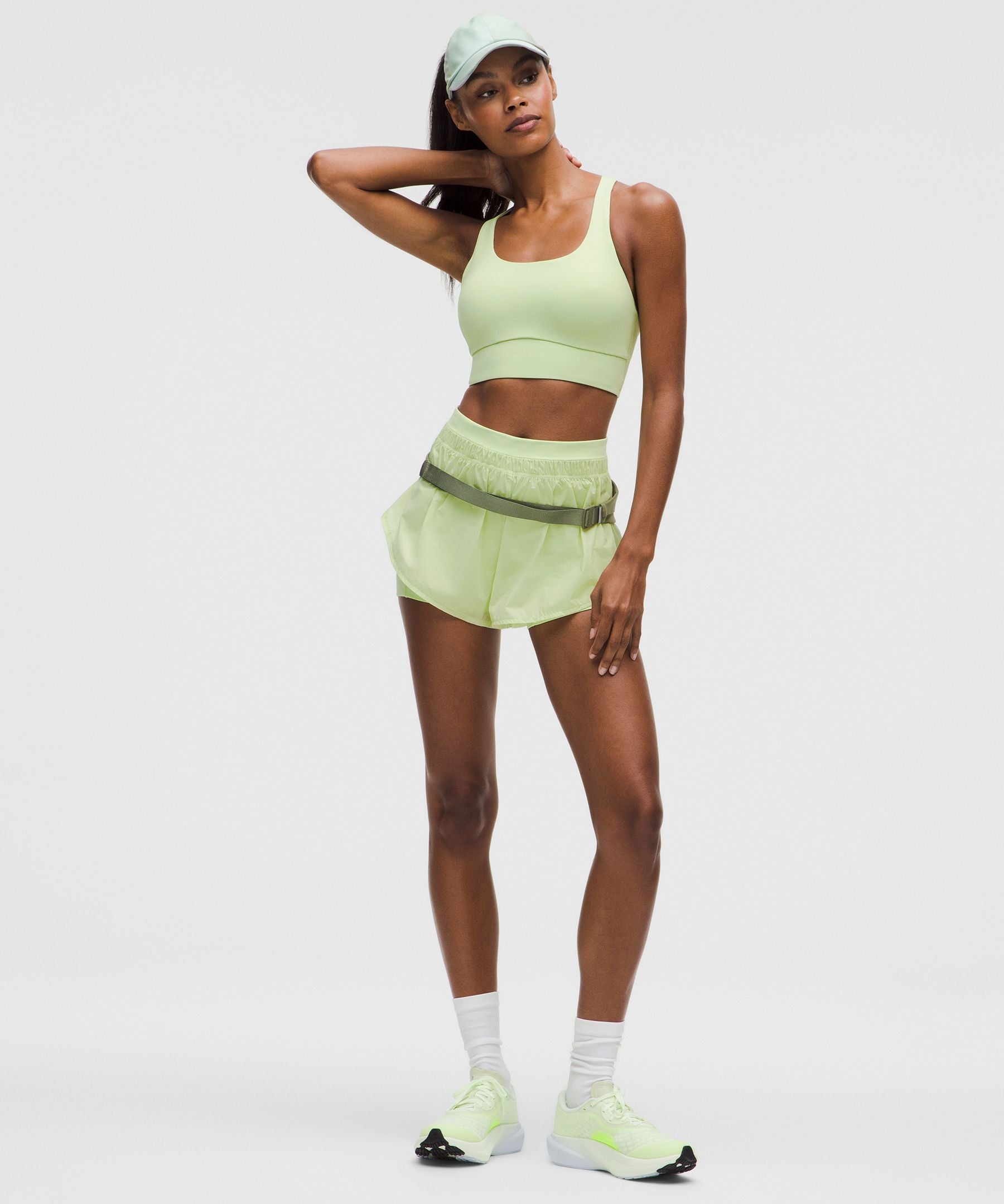 Lululemon lululemon Energy Longline Bra Medium Support, B-D Cups *Evolve Lemongrass