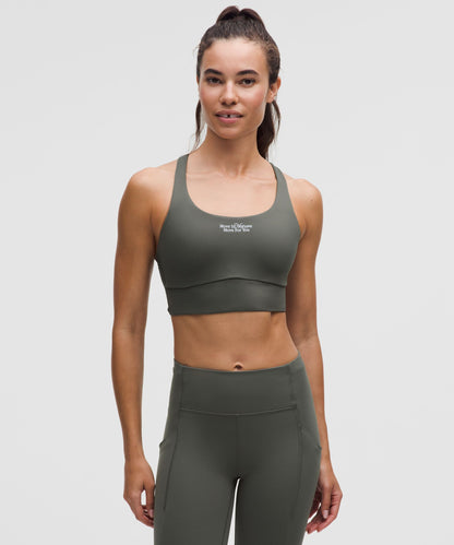 Lululemon lululemon Energy Longline Bra Medium Support, B–D Cups Evolve *Move in Nature