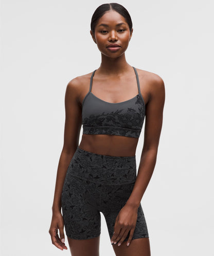 Lululemon Flow Y Bra Nulu Light Support, A–C Cups *Lace Print