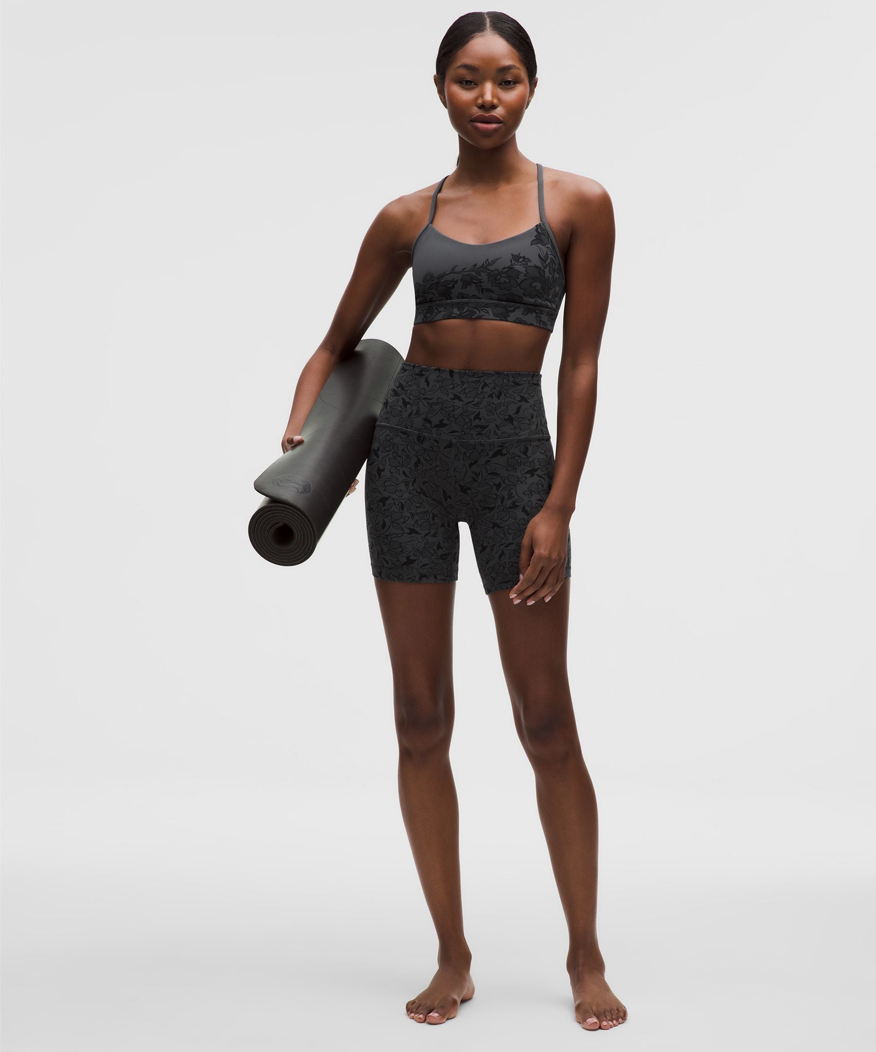 Lululemon Flow Y Bra Nulu Light Support, A–C Cups *Lace Print