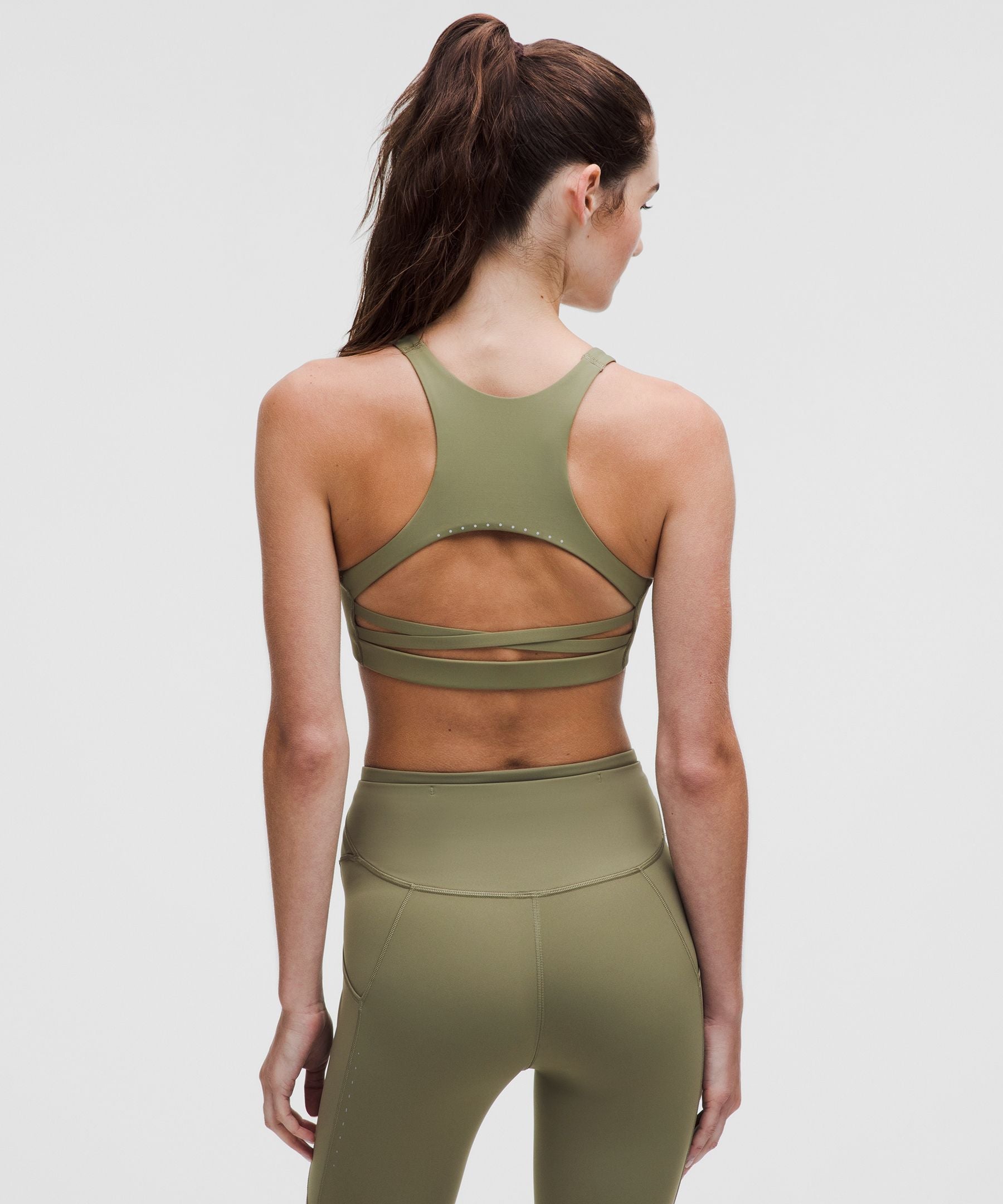 Lululemon Nulux Strappy-Back Sports Bra *Medium Support, B/C Cup Bay Leaf