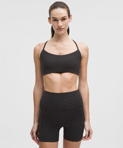 Lululemon Flow Y Bra Light Support, A/B Cup Evolve *Flocked
