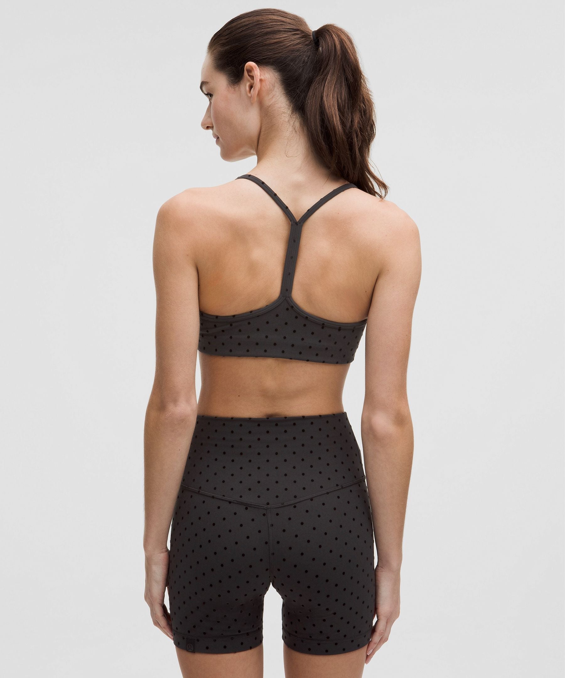 Lululemon Flow Y Bra Light Support, A/B Cup Evolve *Flocked