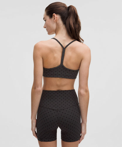 Lululemon Flow Y Bra Light Support, A/B Cup Evolve *Flocked