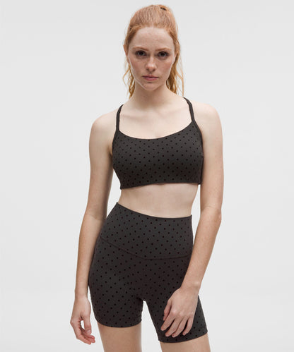 Lululemon Flow Y Bra Light Support, C/D Cup Evolve *Flocked