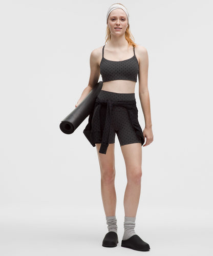 Lululemon Flow Y Bra Light Support, C/D Cup Evolve *Flocked