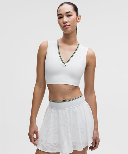 Lululemon Paisley Mesh-Back V-Neck Longline Tennis Bra *Medium Support, B/C Cup