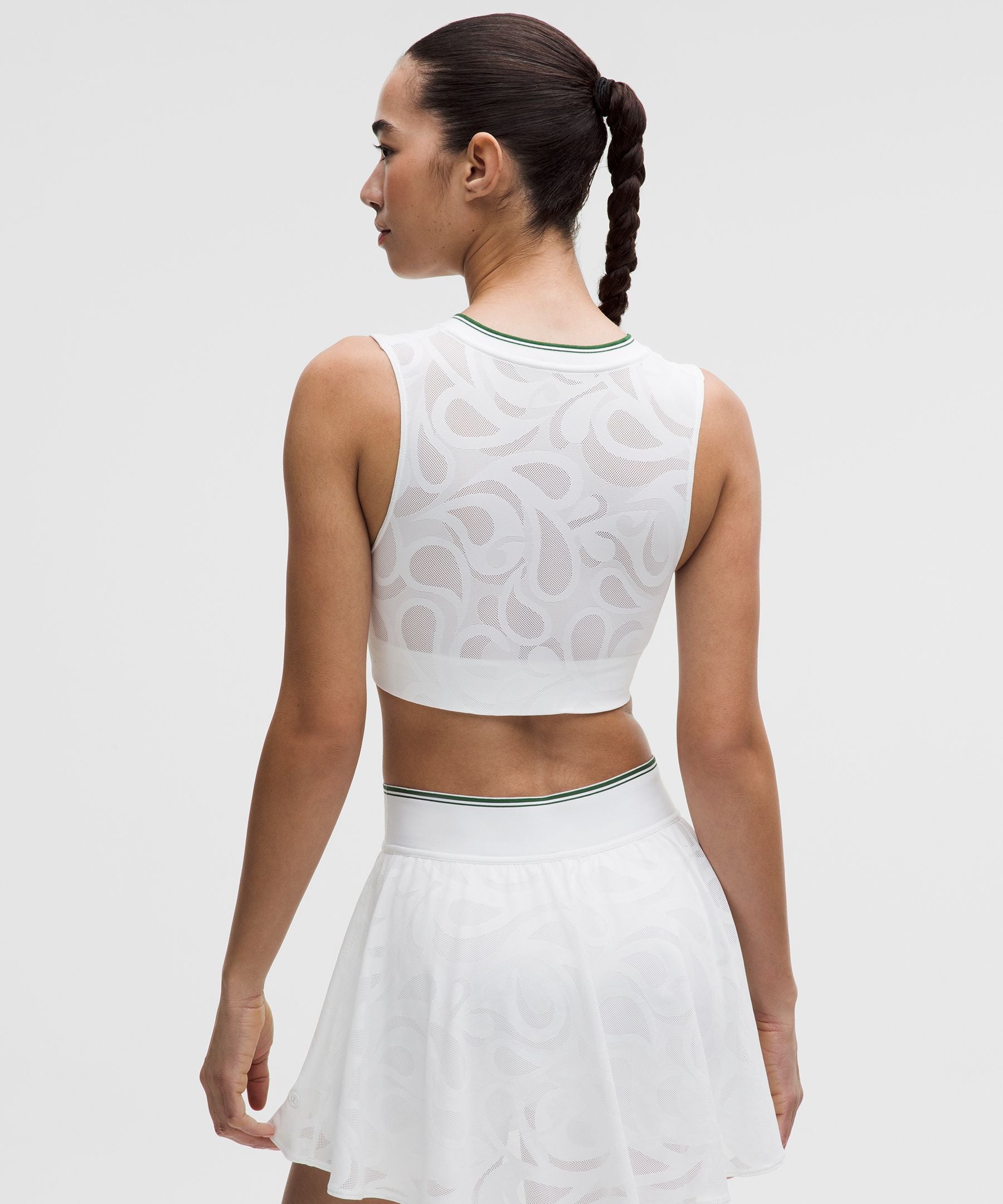 Lululemon Paisley Mesh-Back V-Neck Longline Tennis Bra *Medium Support, B/C Cup