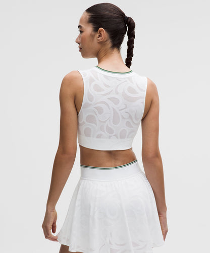 Lululemon Paisley Mesh-Back V-Neck Longline Tennis Bra *Medium Support, B/C Cup