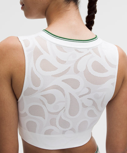 Lululemon Paisley Mesh-Back V-Neck Longline Tennis Bra *Medium Support, B/C Cup