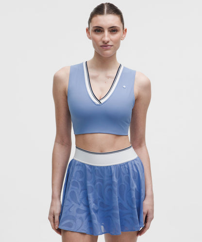 Lululemon Paisley Mesh-Back V-Neck Longline Tennis Bra *Medium Support, B/C Cup