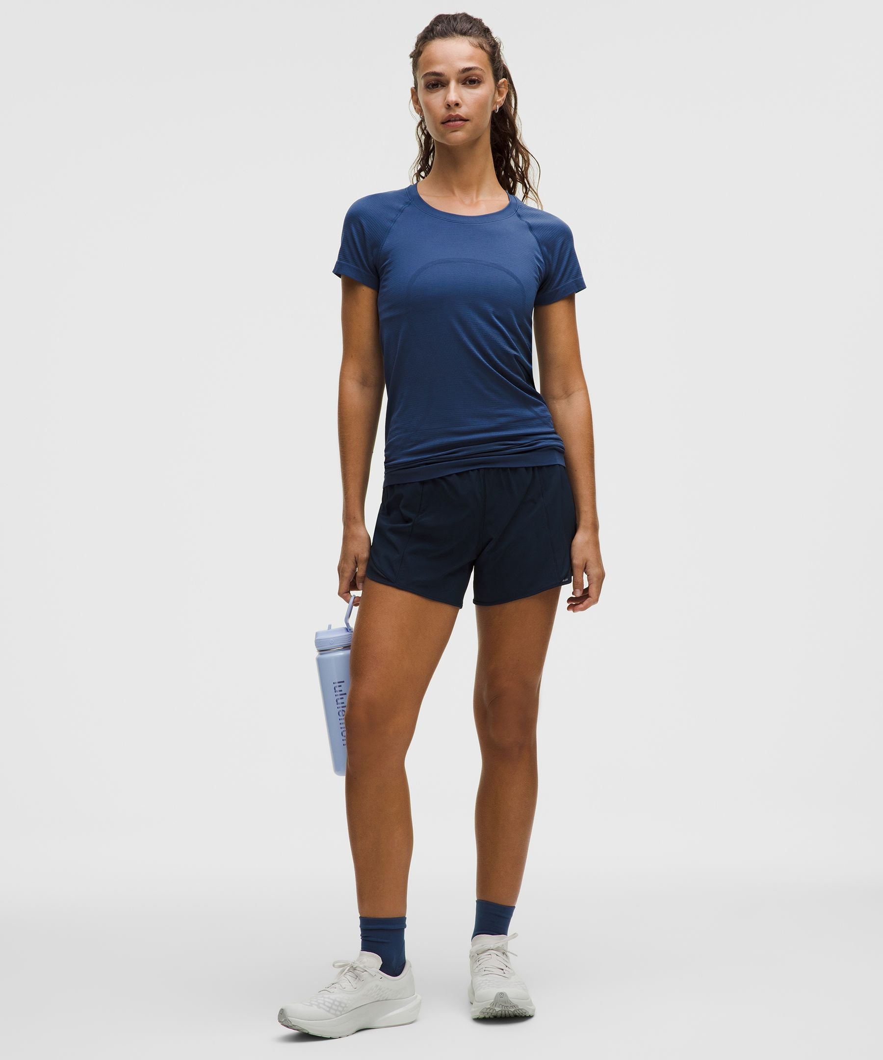 Lululemon Swiftly Tech Short-Sleeve Shirt 2.0 *Hip Length Blue Twill/Blue Twill