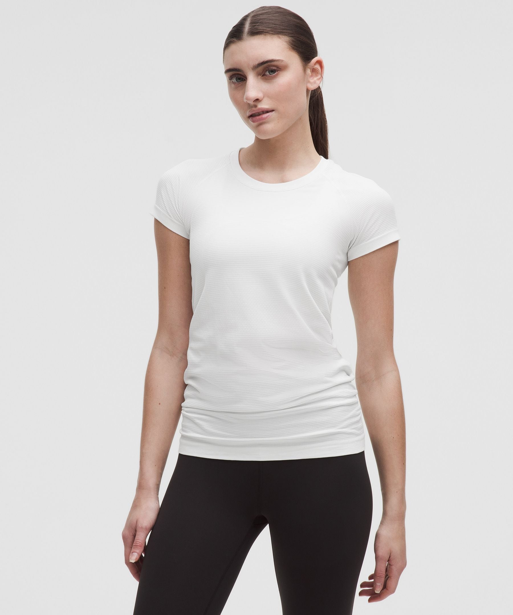 Lululemon Swiftly Tech Short-Sleeve Shirt 2.0 *Hip Length White/White