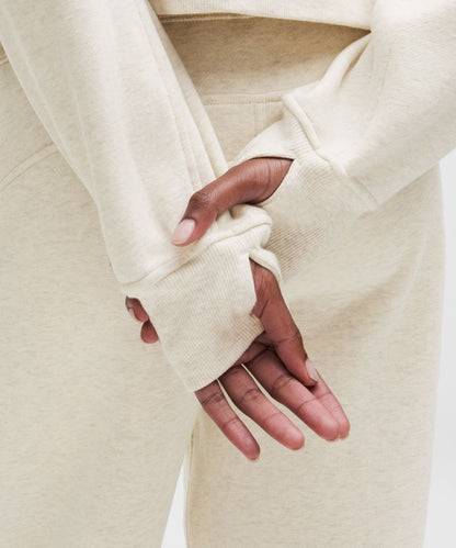 Lululemon Scuba Oversized Half-Zip Hoodie Heathered Bone/Gold