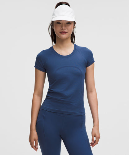 Lululemon Swiftly Tech Short-Sleeve Shirt 2.0 *Waist Length Blue Twill/Blue Twill