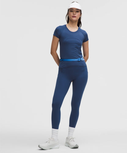 Lululemon Swiftly Tech Short-Sleeve Shirt 2.0 *Waist Length Blue Twill/Blue Twill