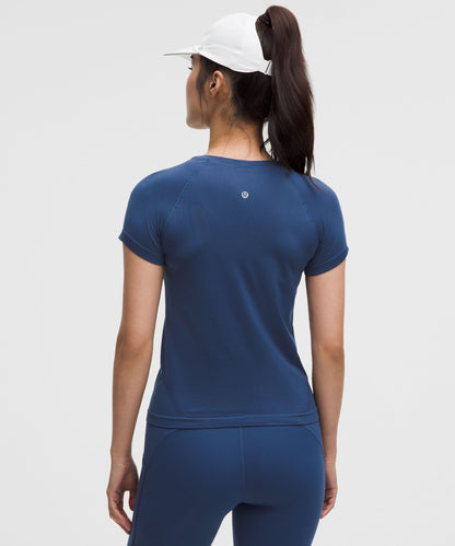 Lululemon Swiftly Tech Short-Sleeve Shirt 2.0 *Waist Length Blue Twill/Blue Twill