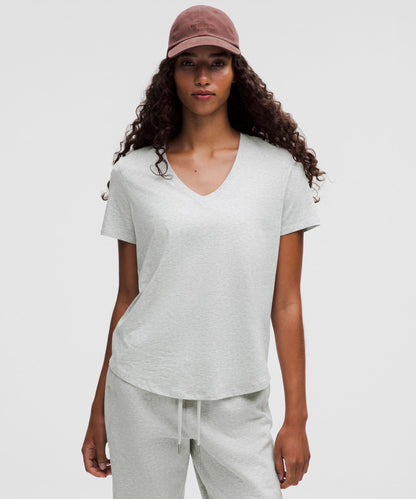 Lululemon Love V-Neck T-Shirt Heathered Core Ultra Light Grey