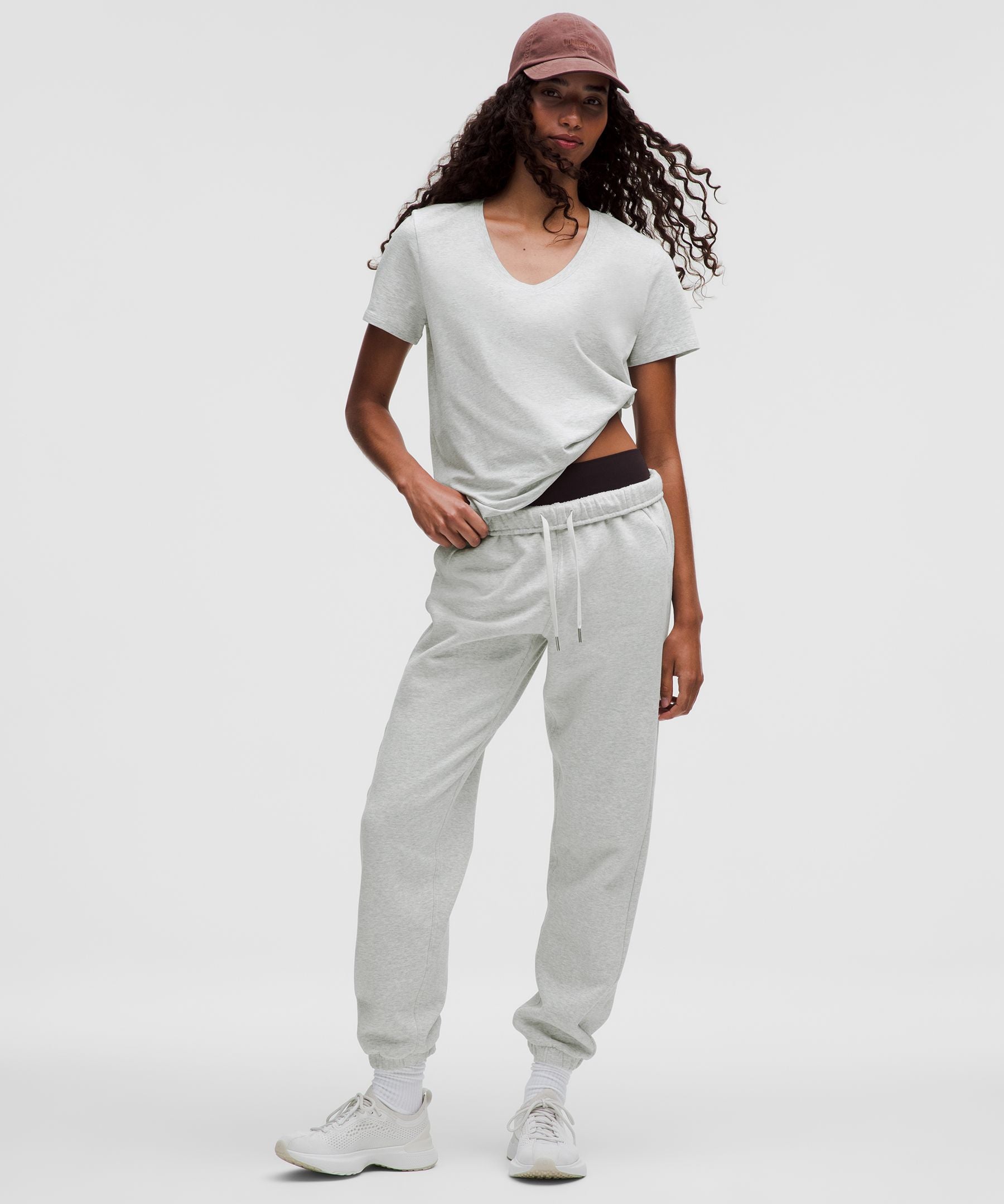 Lululemon Love V-Neck T-Shirt Heathered Core Ultra Light Grey