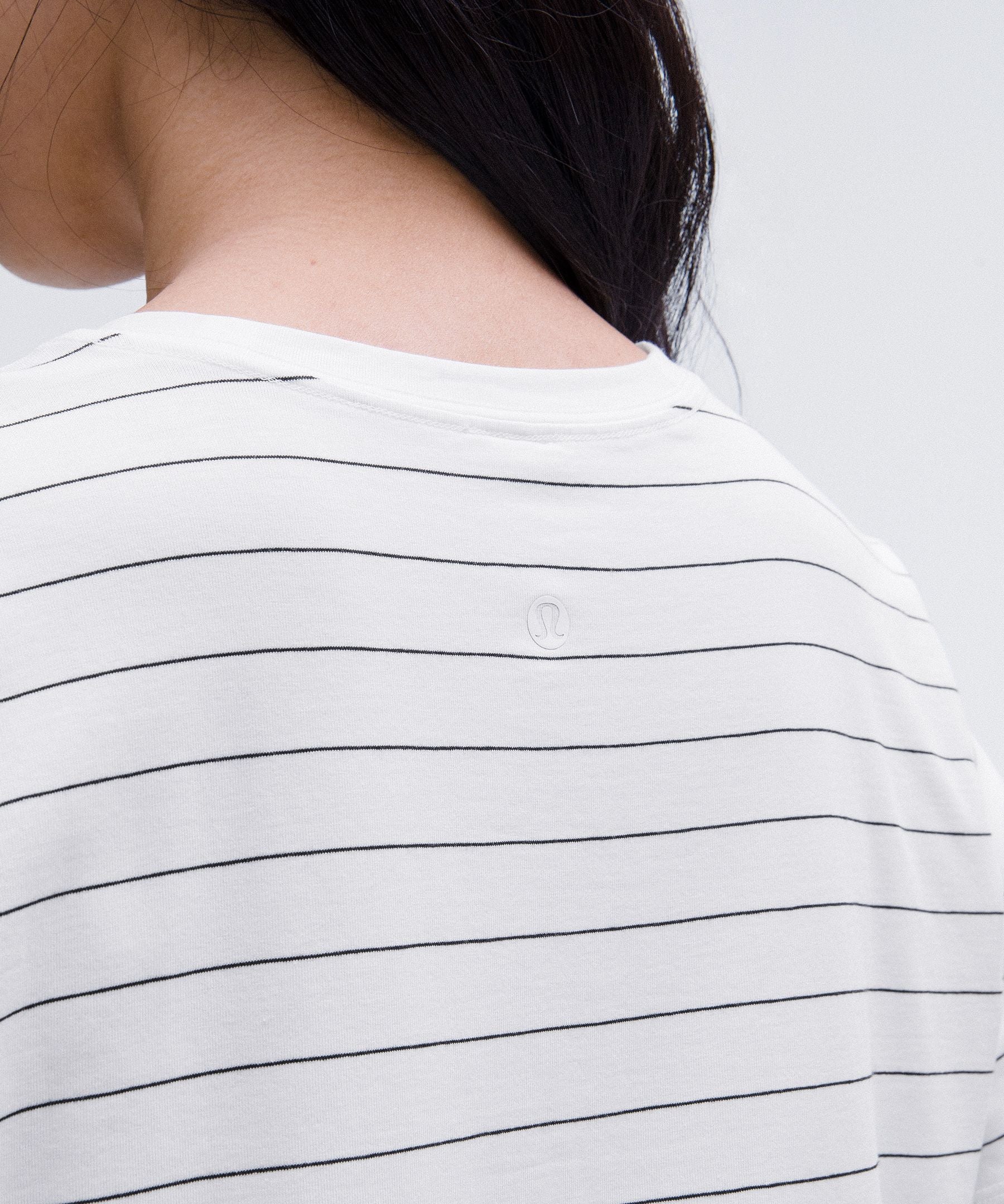 Lululemon Love Crewneck T-Shirt Short Serve Stripe White Black