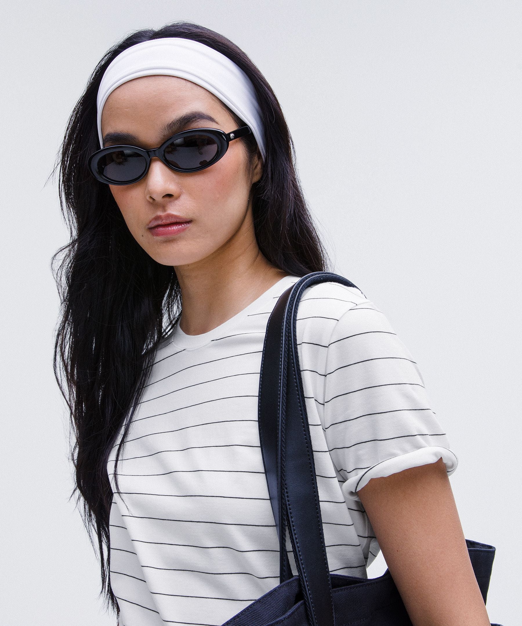 Lululemon Love Crewneck T-Shirt Short Serve Stripe White Black