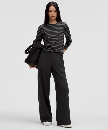 Lululemon Love Long-Sleeve Shirt Short Serve Stripe Black White