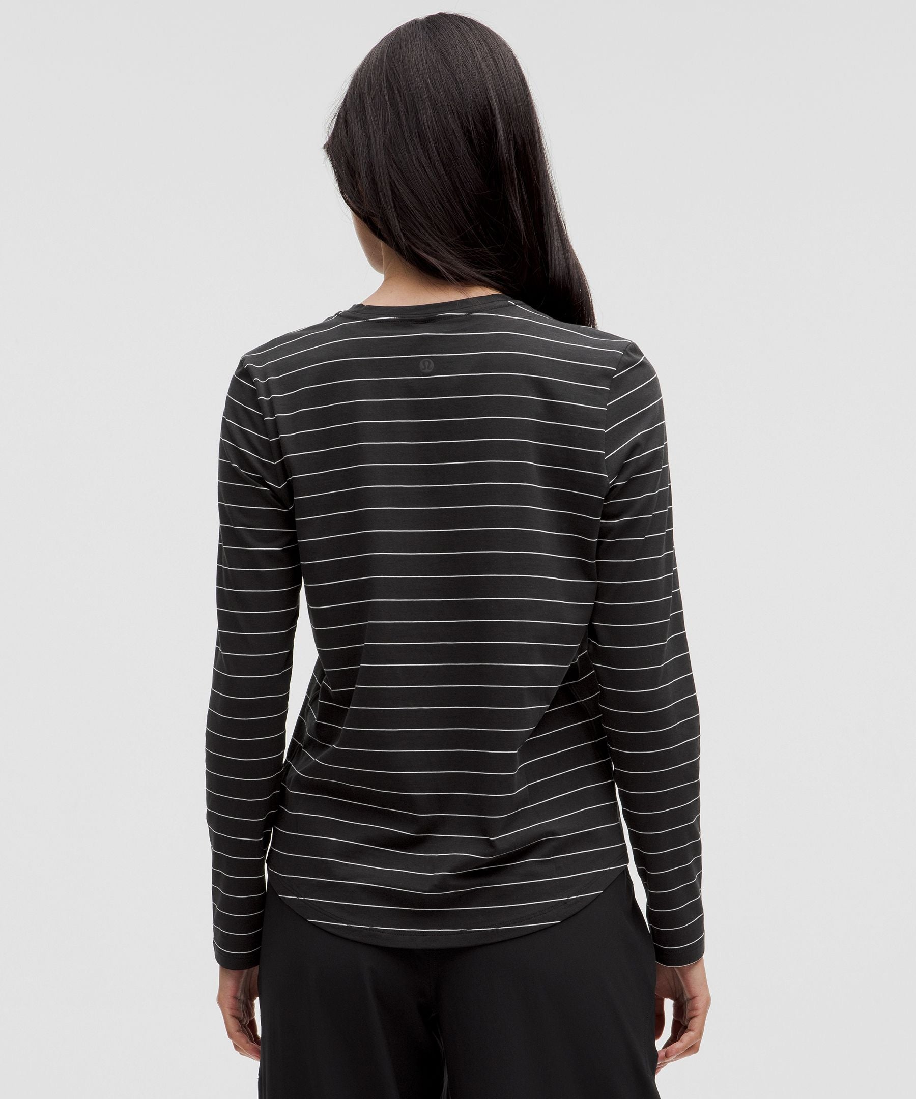 Lululemon Love Long-Sleeve Shirt Short Serve Stripe Black White