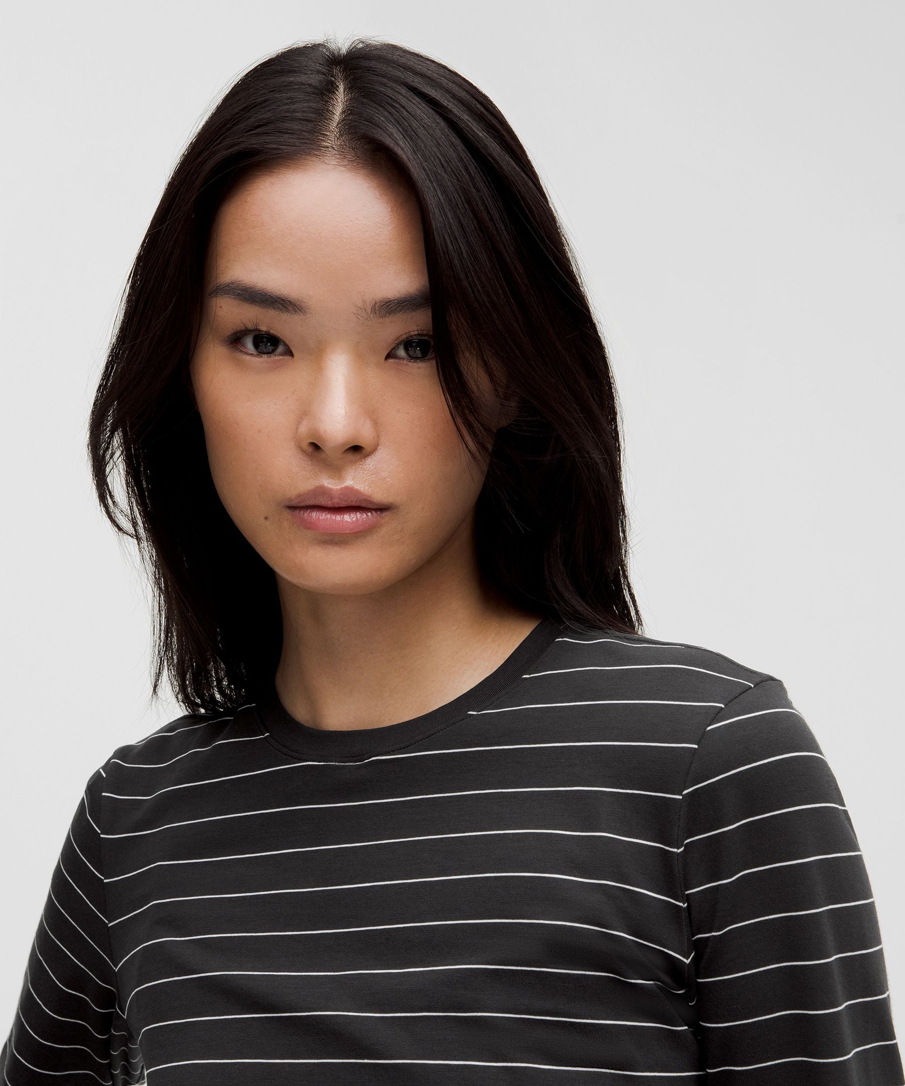Lululemon Love Long-Sleeve Shirt Short Serve Stripe Black White