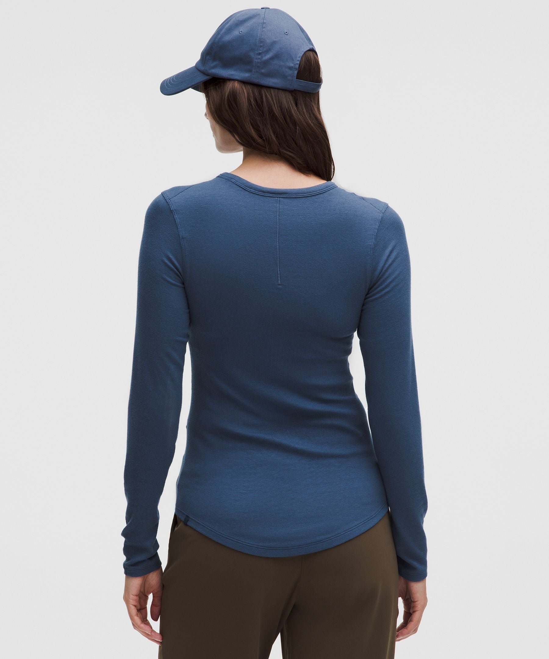Lululemon Hold Tight Long-Sleeve Shirt Blue Twill
