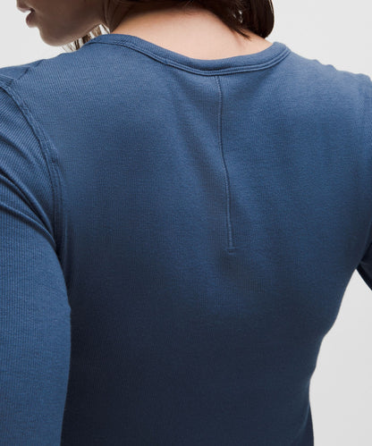 Lululemon Hold Tight Long-Sleeve Shirt Blue Twill