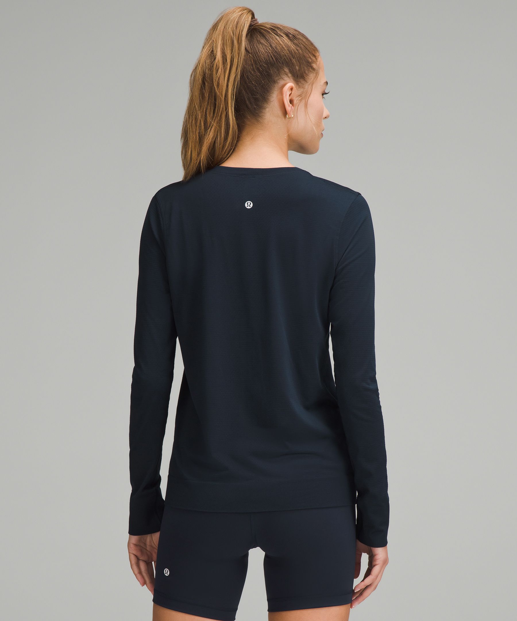 Lululemon Swiftly Relaxed Long-Sleeve Shirt *Hip Length True Navy/True Navy