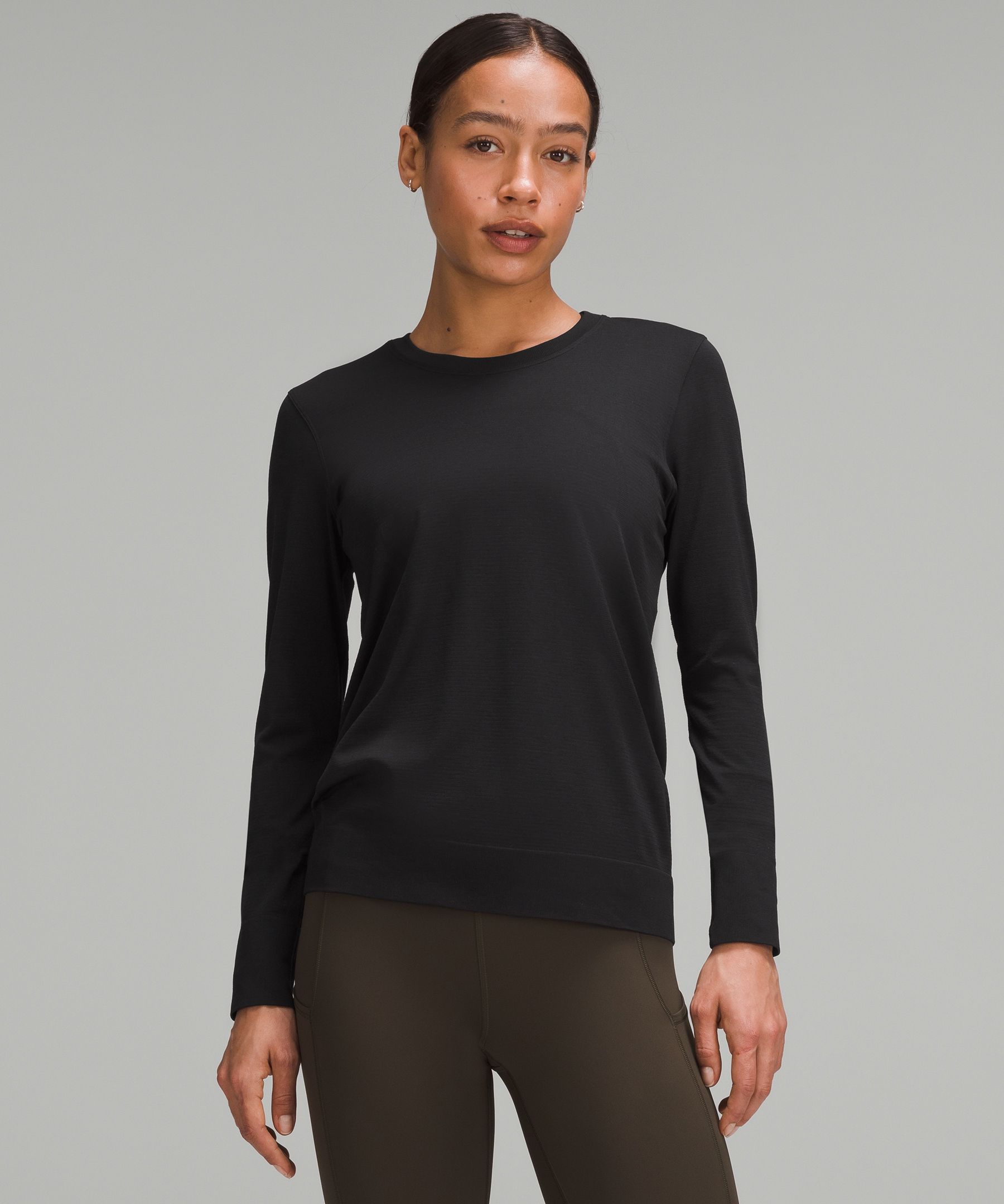 Lululemon Swiftly Relaxed Long-Sleeve Shirt *Hip Length Black/Black