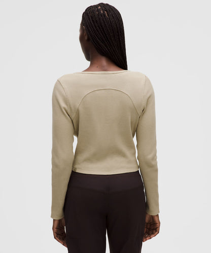 Lululemon Women's Cotton-Blend Henley Long-Sleeve Shirt