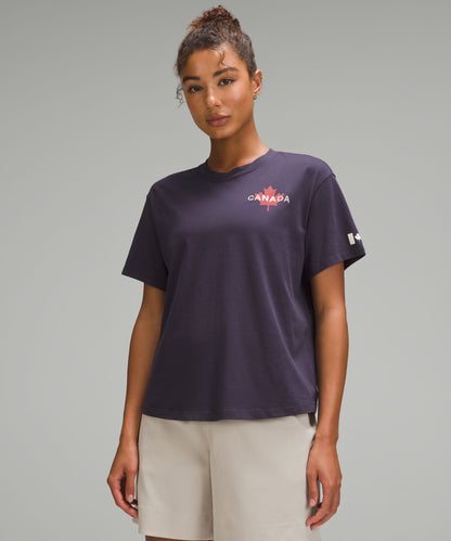 Lululemon Women's Team Canada Women's Cotton Jersey Graphic T-Shirt *CPC Logo