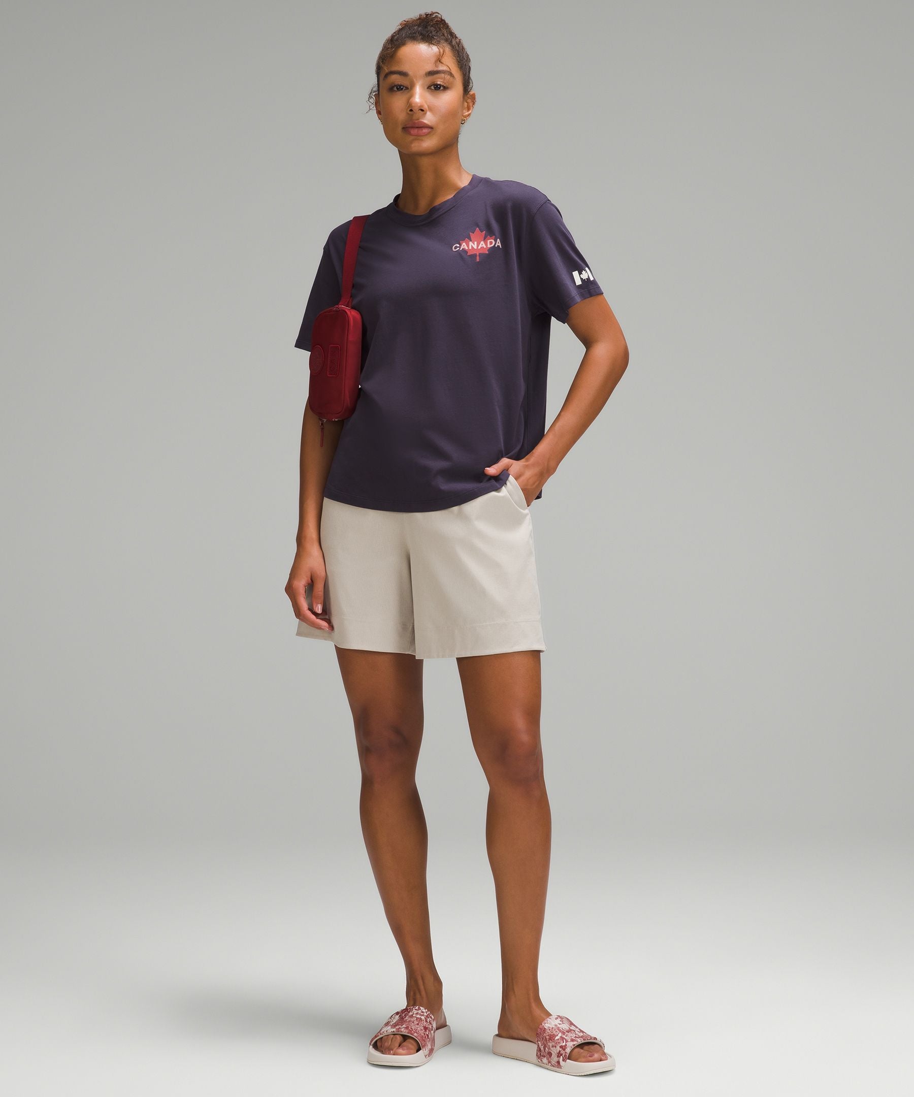 Lululemon Women's Team Canada Women's Cotton Jersey Graphic T-Shirt *CPC Logo