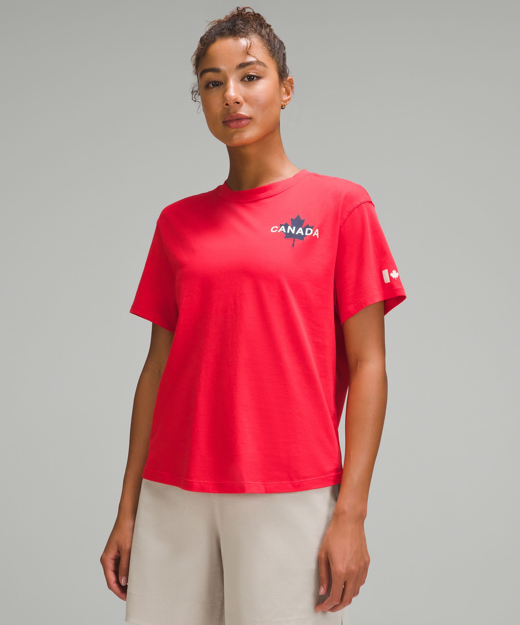 Lululemon Women's Team Canada Women's Cotton Jersey T-Shirt *COC Logo
