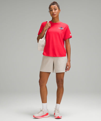 Lululemon Women's Team Canada Women's Cotton Jersey T-Shirt *COC Logo