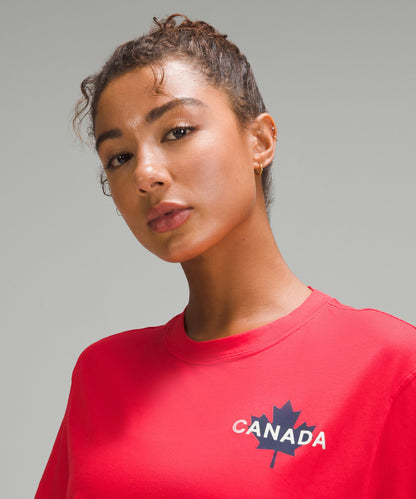 Lululemon Women's Team Canada Women's Cotton Jersey T-Shirt *COC Logo