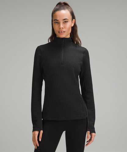 Lululemon Waffle-Knit Half-Zip Long-Sleeve Shirt
