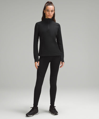 Lululemon Waffle-Knit Half-Zip Long-Sleeve Shirt