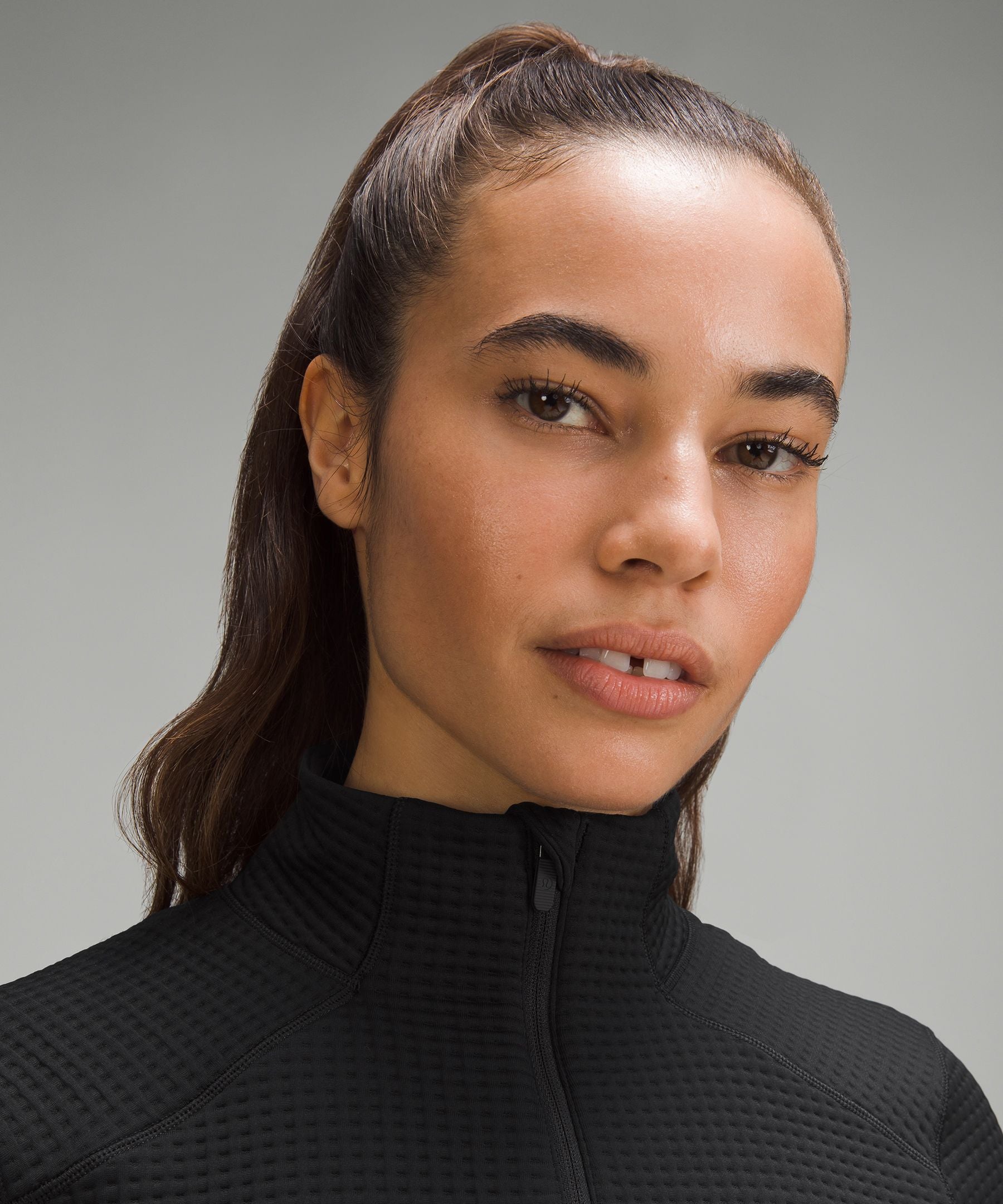 Lululemon Waffle-Knit Half-Zip Long-Sleeve Shirt