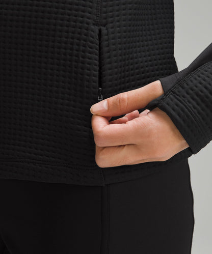 Lululemon Waffle-Knit Half-Zip Long-Sleeve Shirt
