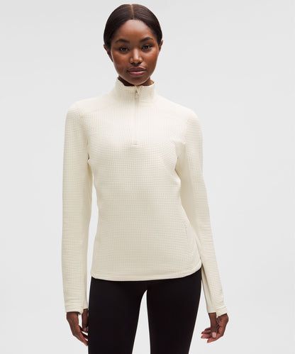 Lululemon Waffle-Knit Half-Zip Long-Sleeve Shirt