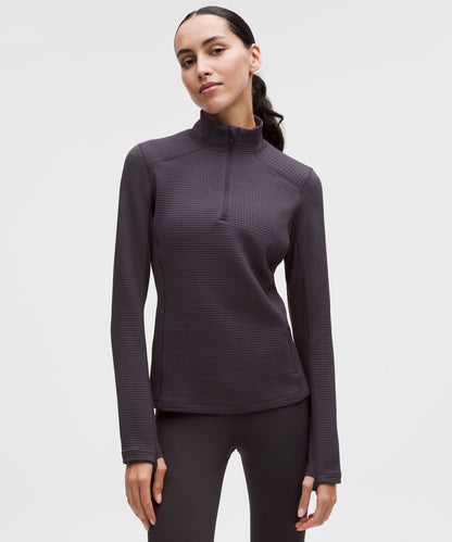 Lululemon Women's Waffle-Knit Half-Zip Long-Sleeve Shirt