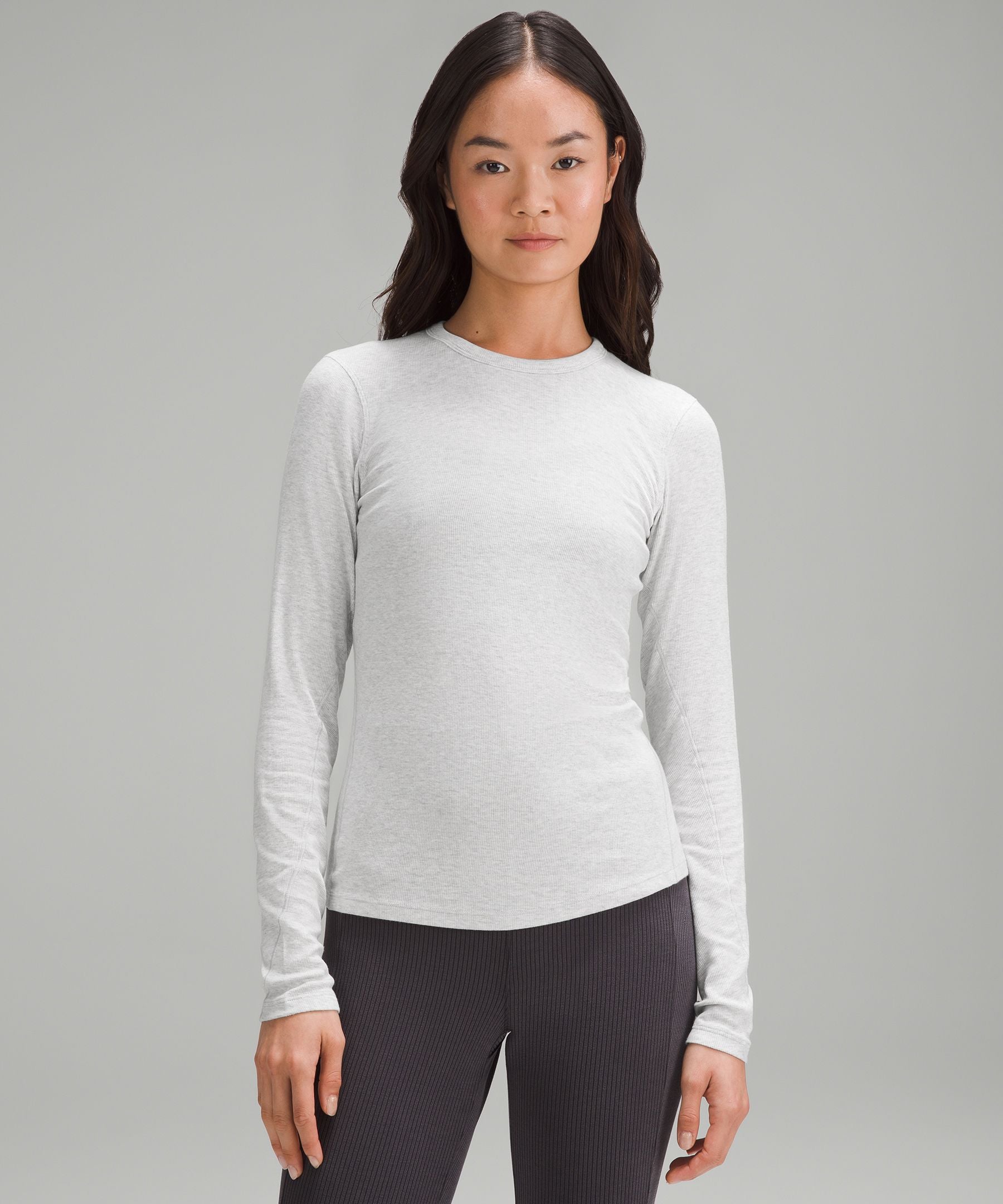 Lululemon Hold Tight Long-Sleeve Shirt Heathered Core Ultra Light Grey