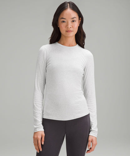 Lululemon Hold Tight Long-Sleeve Shirt Heathered Core Ultra Light Grey