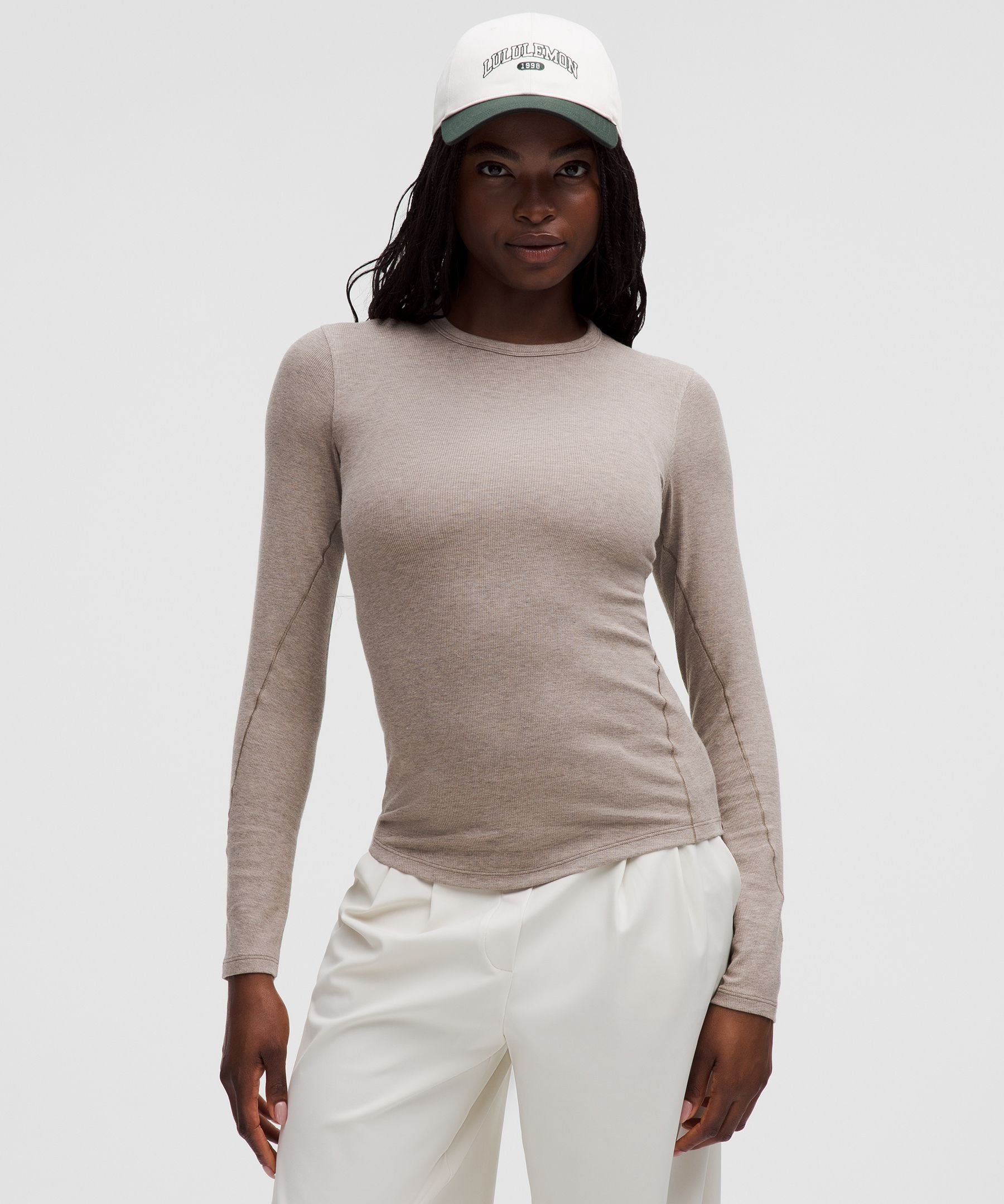 Lululemon Hold Tight Long-Sleeve Shirt Heathered Warm Ash Grey