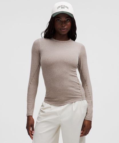 Lululemon Hold Tight Long-Sleeve Shirt Heathered Warm Ash Grey